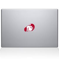 The Decal Guru Hedgehog Love Decal Vinyl Sticker, 15" MacBook Pro (2015 & Older Models), Red (2319-MAC-15P-DR)