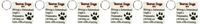 3dRose Taurus Zodiac Dogs - Key Chains, 2.25 x 4.5 inches, set of 6 (kc_40738_3)