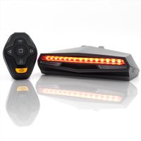 Ampulla Oricycle Rechargeable Bike Tail Light LED - Remote Control, Turning Lights, Ground Lane Alert, Waterproof, Easy Installation for Cycling Safety Warning Light