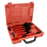 ABN Snap Ring Pliers Set, 11-Piece - .038in - .09in (1-2.3mm) Straight & Bent Retaining Ring Pliers w/Hook & Pick