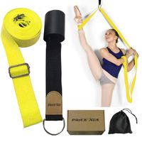 Price Xes Door Flexibility & Stretching Leg Strap - Great for Ballet Cheer Dance Gymnastics or Any Sport Leg Stretcher Door Flexibility Trainer Premium Stretching Equipment (Yellow)
