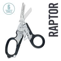 LEATHERMAN - Raptor Emergency Response Shears with Strap Cutter and Glass Breaker, Black with Utility Holster