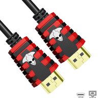 Alien Cable Ultra HD HDMI 2.0 Cable 4K High Speed 2160P X2K 3D LED HDTV HDR PS4 (30 FT, RED)