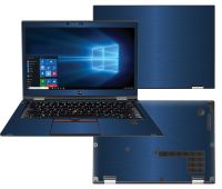Decalrus - Protective Decal for Lenovo ThinkPad X1 Yoga (1st Gen.) (14" Screen) Laptop Blue Texture Brushed Aluminum Skin Skins Decal for case Cover wrap BAthinkpadX1yogaBlue
