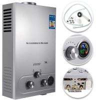 VEVOR Propane Hot Water Heater 16L Tankless Propane Water heater 4.3GPM Stainless Steel Liquefied Petroleum Gas Water Heater with Shower Head Kit Wall-Mounted Water Heater