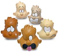 The Pencil Grip Feeling Heads, Soft Stress Ball with Emotion Faces, Opens Communications To Express Feelings, 5 Pack, Multi-Cultural Set (TPG-895)