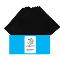 Craftables Black Vinyl Sheets - Permanent, Adhesive, Glossy & Waterproof | (10) 12" x 12" Sheets- for Crafts, Cricut, Silhouette, Expressions, Cameo, Signs