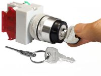 Key Switch 2 Position NO/NC On/Off Rotary Switch Security 2 Keys