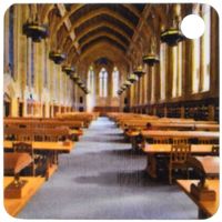 3dRose Suzzalo Library at the University of Washington - US48 MCU0104 - Mel Curtis - Key Chains, 2.25 x 4.5 inches, set of 4 (kc_96495_2)