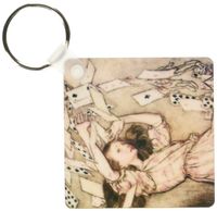 3dRose Vintage Alice in Wonderland Playing Cards - Key Chains, 2.25 x 4.5 inches, set of 2 (kc_99319_1)