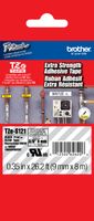 Brother 3/8" (9mm) Black Print on Clear Extra Strength Adhesive P-touch Tape for Brother PT-D600, PTD600 Label Maker