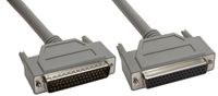 Amphenol CS-DSDMDB50MF-025 50-Pin DB50 Deluxe D-Sub Cable, Shielded, Male/Female, 25', Gray