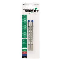 Schmidt P8120 Short Capless Rollerball Refill Broad Point 1.0mm, Blue, 2 Pack Blister (SC58134)