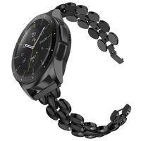 TOTOUTHS Compatible with Samsung Galaxy Watch 42mm Bands Women Stainless Steel Bracelet Replacement for Galaxy Active 2 40mm 44mm/Gear S2 Classic/Gear Sport Metal Strap Wristband 20mm Pins Black