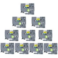 TZe-631 Label Tape, LaBold Black on Yellow Standard Laminated Label Tape Cartridge 1/2" X 26.2'(12mm x 8M) Compatible for Brother P-Touch TZ TZe 631 TZ-631 TZe-631 (10)