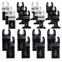Vtopmart 20 Metal Wood Oscillating Multitool Quick Release Saw Blades Compatible with Fein Multimaster Porter Cable Black & Decker Bosch Dremel Craftsman Ridgid Ryobi Makita Milwaukee Dewalt Rockwell