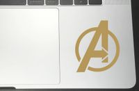 Avengers Vinyl Sticker Decals for Car Bumper Window MacBook pro Laptop iPad iPhone (7" x 6.1", Gold)