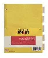 School Smart Insertable Tab Indexes - 5-Tab Clear