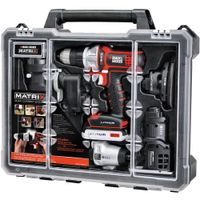 BLACK+DECKER Cordless Drill Combo Kit with Case, 6-Tool (BDCDMT1206KITC)