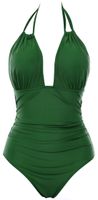 B2prity Women One Piece Swimsuit Tummy Control Swimwear V Neck Bathing Suit