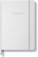 Minimalism Art, Premium Edition Notebook Journal, Medium A5 5.8 x 8.3 inches, Squared Grid Page, Hard Cover, 234 Numbered Pages, Gusseted Pocket, Ribbon Bookmark, Ink-Proof Paper 120gsm (White)