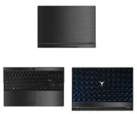 decalrus - Protective Decal for Lenovo Legion Y530 (15.6" Screen) Laptop Dark Grey Texture Brushed Aluminum Skin case Cover wrap BAlenovoLegionY530Dark Grey