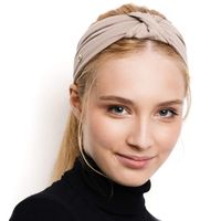 BLOM Original Multi Style Women's Headband. Wear Wide Turban Thick Knotted and More. for Yoga Fashion Workout Running Athletic Travel. Superior Comfort and Style. (Taupe)