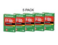 FUJIFILM FP-100C 3.25 X 4.25 Inches Professional Instant Color Film - 5 Pack
