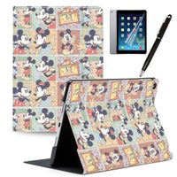 LJX iPad Mini 5 Cases, Mickey Minnie PU Leather Protective Cartoon Animal Cute Design Stand Smart Auto Sleep/Wake Lightweight Cover for iPad Mini 5#Q