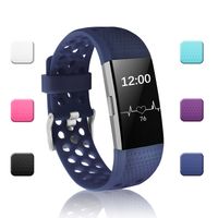 POY Replacement Bands Compatible for Fitbit Charge 2, Adjustable Breathable Wristbands with Air Holes Straps