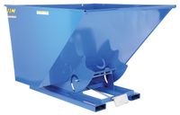 Vestil D-250-MD Medium Duty Self-Dumping Hopper with Bumper Release, Steel, 4000 lb. Capacity, Overall L x W x H (in.) 68-3/8" x 69-9/16" x 51-3/4", Blue