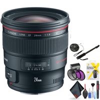 Canon EF 24mm F/1.4L Ii USM Lens for Canon 6D, 5D Mark IV, 5D Mark III, 5D Mark II, 6D Mark II, 5Dsr, 5Ds, 1Dx, 1Dx Mark II + Accessories (International Model)