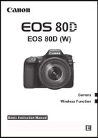 Canon EOS 80D Digital Camera User's Instruction Manual Book