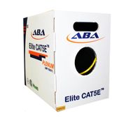 Infinity Cable CAT5e Plenum (CMP), Solid 24AWG UTP, 1000ft, 100% Pure Copper, UL Certified, Easy to Pull (Reelex II) Box, Yellow