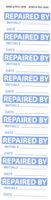 NMC INL10 Inspection Label, Legend"Repaired by", 2-1/4 Length x 1" Height, Pressure Sensitive Vinyl, Blue on White (Pack of 27)