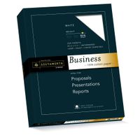 Southworth 100% Cotton Business Paper, 8.5"x11", 32 lb, White, 1500 sheets (JD18C)