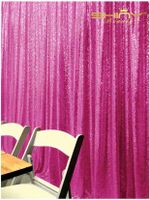 ShinyBeauty Sequin Backdrop 4x8ft Hot Pink Prom Backdrop Cool Photography Backdrops Sequin Curtains 96 inches M0516