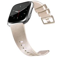 Tobfit Sport Bands Compatible with Versa/Versa Lite/SE, Soft TPU Wristbands Accessories for Women Men, Champagne Gold, Small