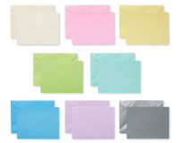 American Greetings Single Panel Blank Cards with Envelopes, Pastel (100-Count) - 5672259