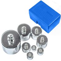 HFS (R) Scale Balance Calibration Weight Set - 10-1000g 8Pc Set with Case (8pcs : 10g,20g,20g,50g,100g,100g,200g,500g) 8pcs is 1000Gram Total