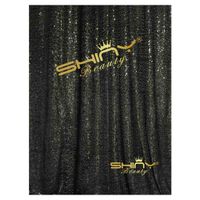 ShinyBeauty Black Sequin Backdrop Black-8FTx8FT-Sequin Photo Backdrop Glitter Backdrop SEQUIN-CURTAIN-BACKDROP-1010E