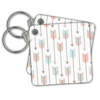 3dRose Tribal Arrows Pattern Key Chains, 2.25" x 2.25", Set of 2 (kc_214555_1)