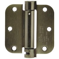 AmazonBasics Self-Closing Door Hinge, 3.5 Inch x 3.5 Inch, 1 Piece, Antique Brass
