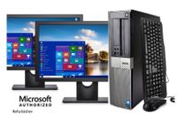 Dell Optiplex 9020 SFF Computer Desktop PC, Intel Core i5 Processor, 16 GB Ram, 2 TB Hard Drive, WiFi, Bluetooth 4.0, DVD-RW, Dual 19 inch LCD Monitors Windows 10 Pro (Renewed)