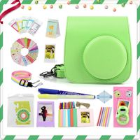 Christmas Gift: LuckyStar 20 in 1 Accessories Bundles for Fujifilm Instax Mini 8 8+ 9 Instant Camera (Lime Green Mini 8/8+/9 Case, Selfie Lens, Mini Albums, Stand Albums, Film Frame, Film Stickers)