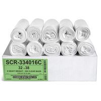 Aluf Plastics 33 Gallon Trash Bags - (Commercial 250 Pack) - Source Reduction Series Value High Density 16 Micron Gauge (equiv) - Intended for Home, Office, Bathroom, Paper, Styrofoam