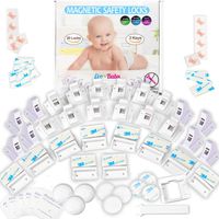 Eco-Baby Magnetic Cabinet Locks (20 Locks & 3 Keys) Child Safety for Drawers and Cabinets - Kitchen Child Proof Cabinet Locks - Baby Proofing Safety