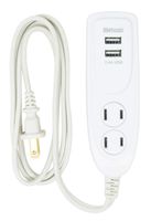 Woods 41226 Desktop USB Charger, White