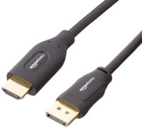 AmazonBasics DisplayPort to HDMI Display Cable - 6 Feet (Renewed)