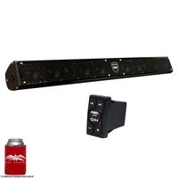 Wet Sounds Stealth 10 Surge Amplified Powersport Soundbar with WW-BTRS Bluetooth Rocker Switch Controller Receiver